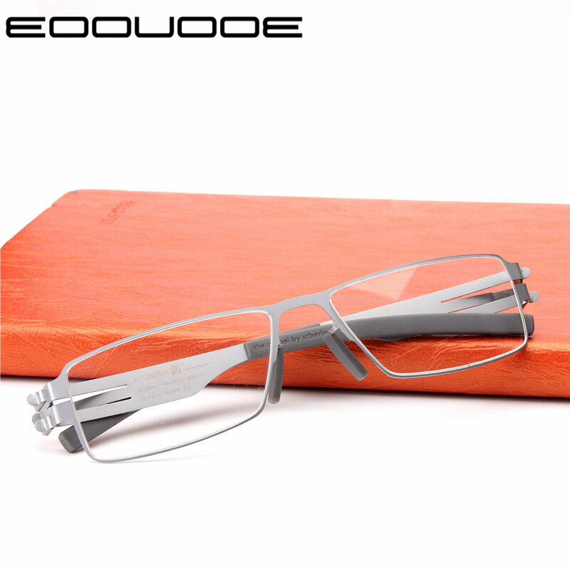 Óculos de prescrição óptica masculina, armações de óculos, armação completa sem parafusos, high-end, novo design