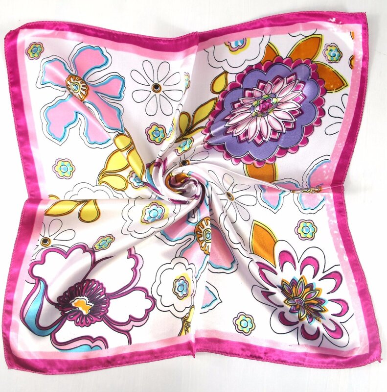 New spring and summer small silk scarf female silk wild professional small square towel 50.50cm