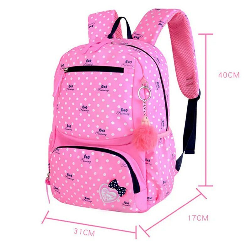 3 sztuk/zestaw Dot drukowanie torby szkolne plecak tornister moda dla dzieci piękne plecaki dla dzieci dziewczyny uczeń Mochilas