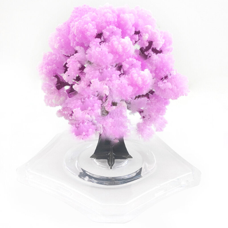 2019 90มม.สีชมพู Magic ปลูกกระดาษ Sakura Tree Magical Grow คริสต์มาสต้นไม้ Desktop Cherry Blossom Wunderbaum วิทยาศาสตร์ของเล่นเด็ก