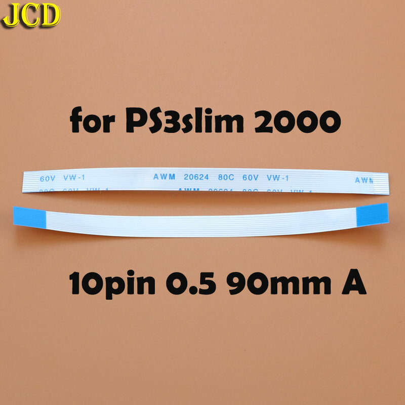 JCD-Ribbon Flex Cable para PS3, Slim Controller, Charging PCB Board, Power Switch, 2 Pcs, 6Pin, 10Pin