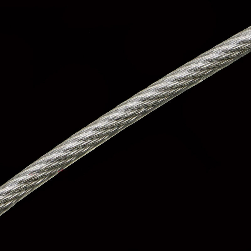 304 aço inoxidável PVC revestido fio flexível, cabo macio, varal transparente, 0.5mm, 0.6mm, 0.8mm, 1mm, 1.2mm, 1.5mm, 2mm, 100 m