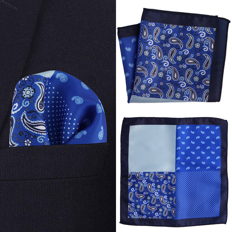 Tailor Smith-Pañuelo de poliéster con estampado Floral para hombre, pañuelo cuadrado de bolsillo para negocios, toalla para el pecho, regalos