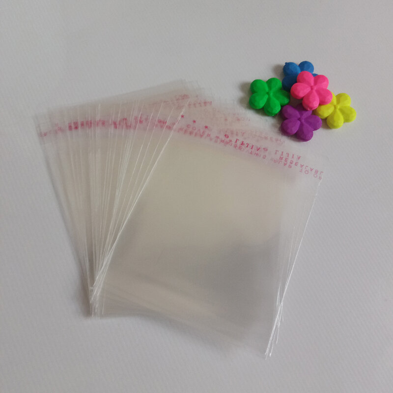 Sacchetti trasparenti autoadesivi del sacchetto del Opp 500pcs per le donne/panno/regalo/sacchetti dei gioielli piccoli sacchetti di plastica mostrano il sacchetto dell'imballaggio