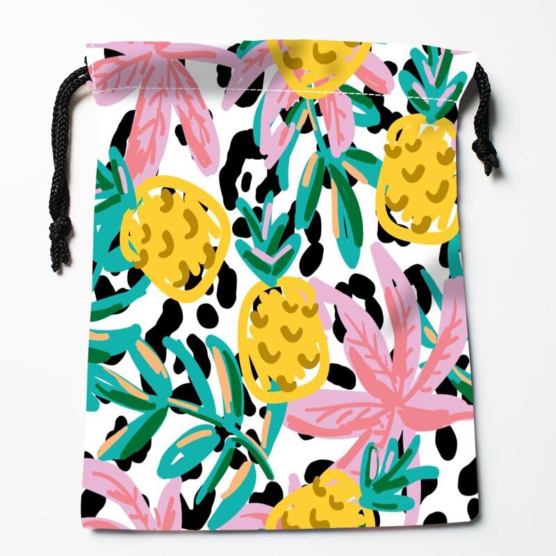 Neue Kommen Ananas muster Kordelzug Taschen Individuell Lagerung Taschen Gedruckt geschenk taschen Mehr Größe 18*22cm DIY ihre bild