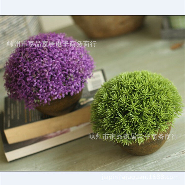 ¡Traje de flores de imitación de alta gama! Simulación en maceta bonsai clapboard decoración de escritorio adornos aguja de pino hojas de vid 2 colores op