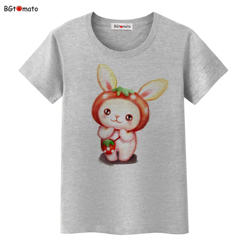 Новая футболка BGtomato с ручным рисунком Aabbit, женские топы, рубашки с коротким рукавом и круглым вырезом, одежда для женщин, футболки, горячая распродажа