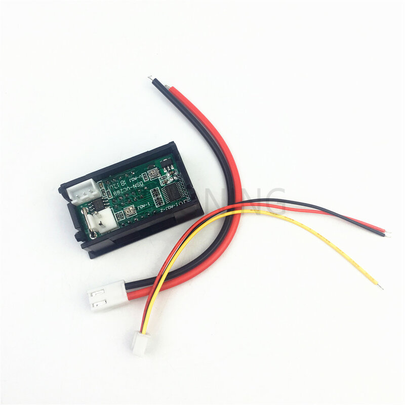 Mini voltímetro digital com tela de led, voltímetro digital amperímetro dc 100v 10a painel amp voltagem medidor de corrente testador 0.28 "azul vermelho e duplo