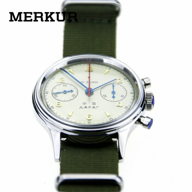 Genuine Seagull Chronograph Mens Wrist watch Pilot Official Reissue 304 St1901 1963 Flieger Old vertion Non limited