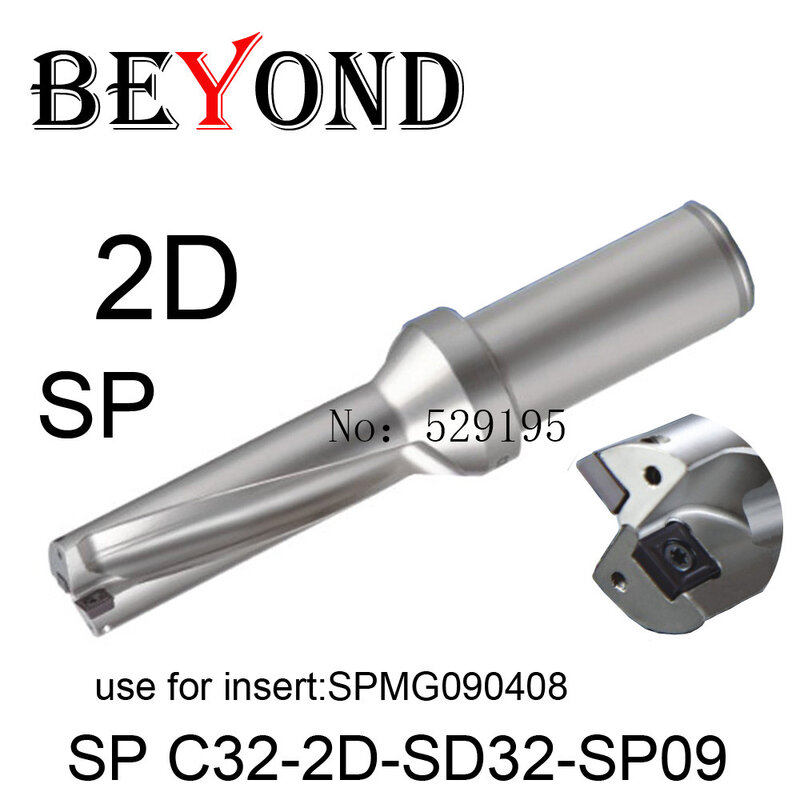 ビヨンドドリル 2D 32 ミリメートル 32.5 ミリメートル SP C32-2D-SD32-SP06 SD32.5 U 掘削ビットを使用する SPMG SPMG090408 スローアウェイ超硬ツール CNC