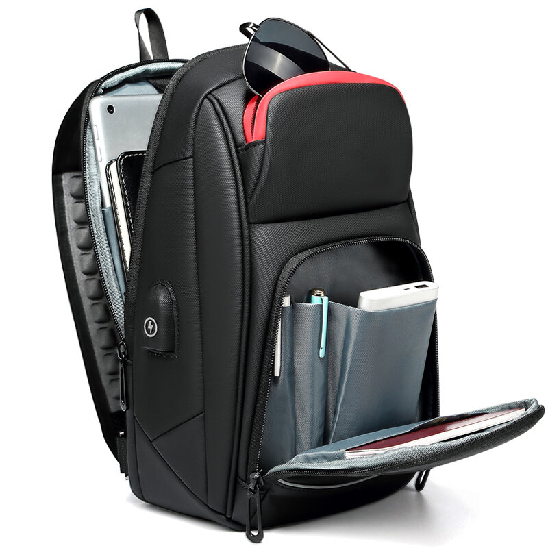 EURCOOL 9.7 "iPad borsa a tracolla a tracolla per uomo breve viaggio idrorepellente USB ricarica Messenger pacco petto per uomo сумки