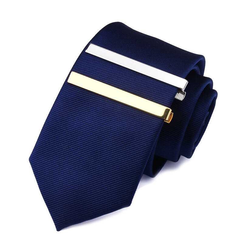 Pince à cravate en métal et argent pour hommes, 1 pièce, 5.8cm, épingle à cravate en cristal, cadeau pour hommes