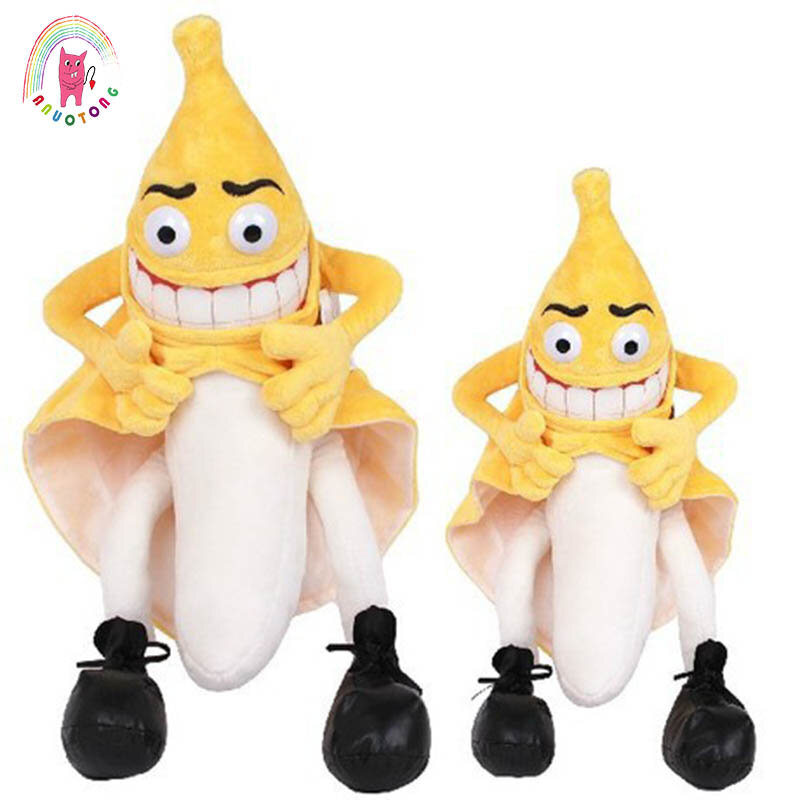 Muñeco de peluche de plátano para niños, juguete de felpa de 36cm y 55cm con forma de plátano malvado, fruta bonita y suave, ideal para regalo de boda y Día de San Valentín, 1 unidad