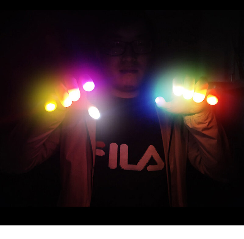 2 шт. подсвеченный волшебный светильник с одним пальцем, Забавный светодиодный светильник, мигающие пальцы, реквизит для фокусов светильник ящиеся игрушки для вечеринок и праздников