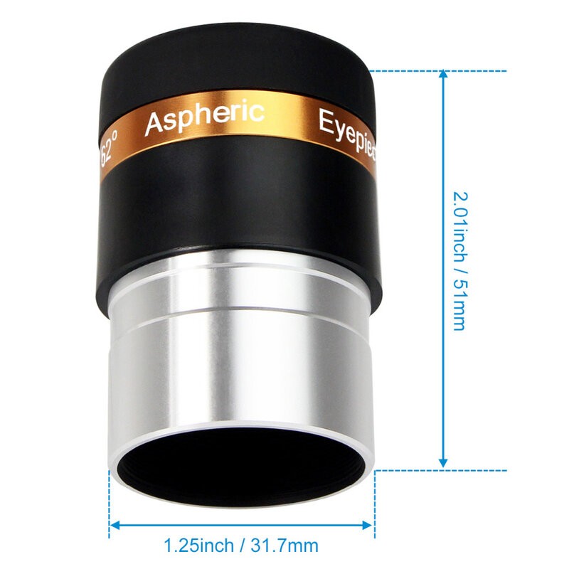 SVBONY Eyepieces 4/10/23mm Telescope Lens Wide Angle 62 Deg Aspheric Eyepiece HD Fully Coated Telescope Accessory for 1.25 inch