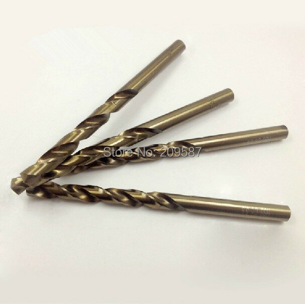 5pcs 5mm 0.1969" HSS-Co M35 Straight Shank Twist Drill Bits For Stainless Steel