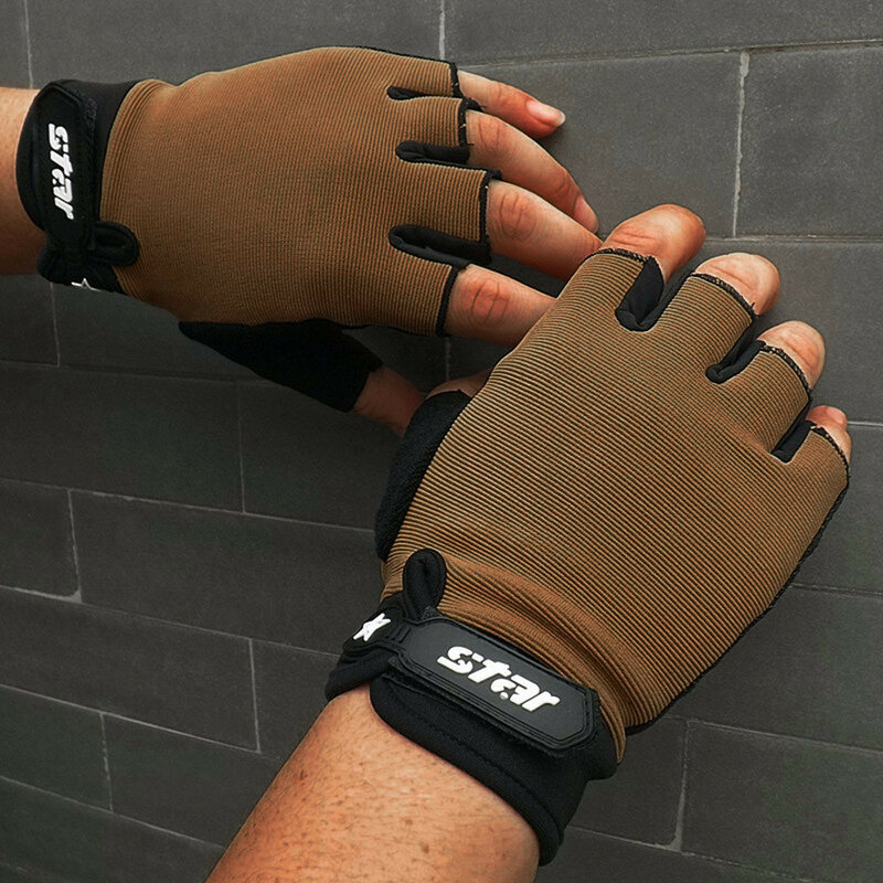 Guantes de ciclismo antideslizantes para hombre, manoplas de medio dedo para deportes de Fitness, militares, de tiro, sin dedos