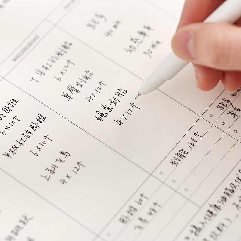 Prosty biznes plan dnia notatka gruby rozkładany harmonogram notatnik przenośny notatnik