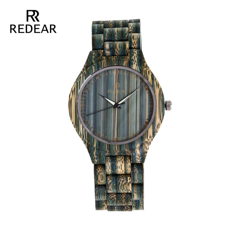 REDEAR las parejas azul reloj de madera de bambú de diseñador de la marca de lujo de las mujeres reloj automático de los hombres Dropshipping. exclusivo. automática relojes de cuarzo