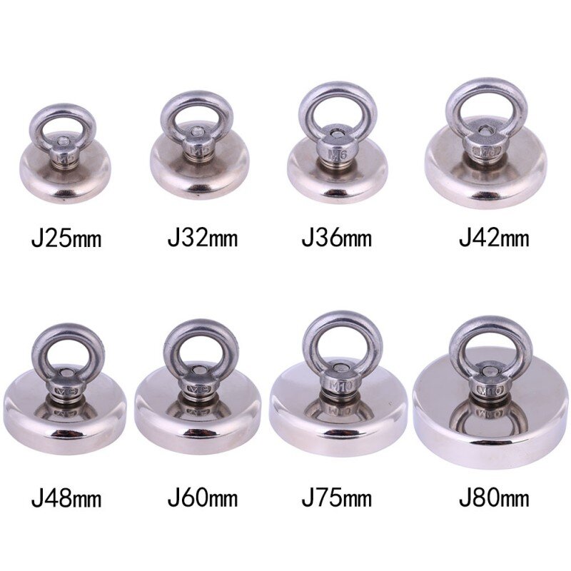 strong salvage magnet pot fishing magnets deep sea salvage fishing hook Neodymium magnet all size