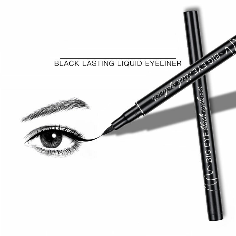 Delineador de ojos líquido negro profesional impermeable de larga duración maquillaje mujeres cosmético delineador de ojos lápiz cera de maquillaje ojos marcador pluma
