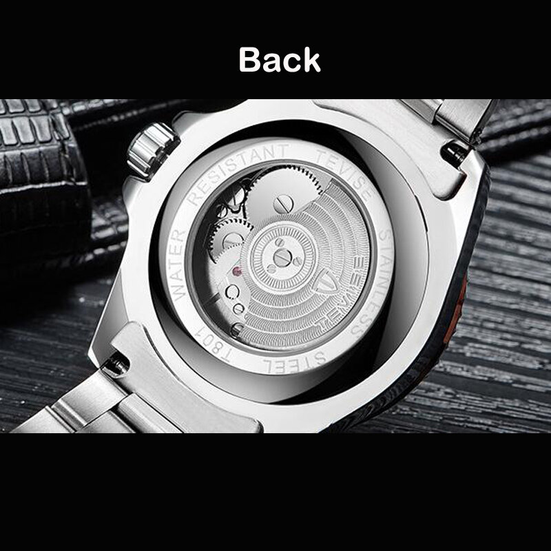 Drop Shipping Hot Sell Tevise Brand Men Mechanical Watch Automatic Fashion Luxury Stainless Steel Male Clock Relogio Masculino