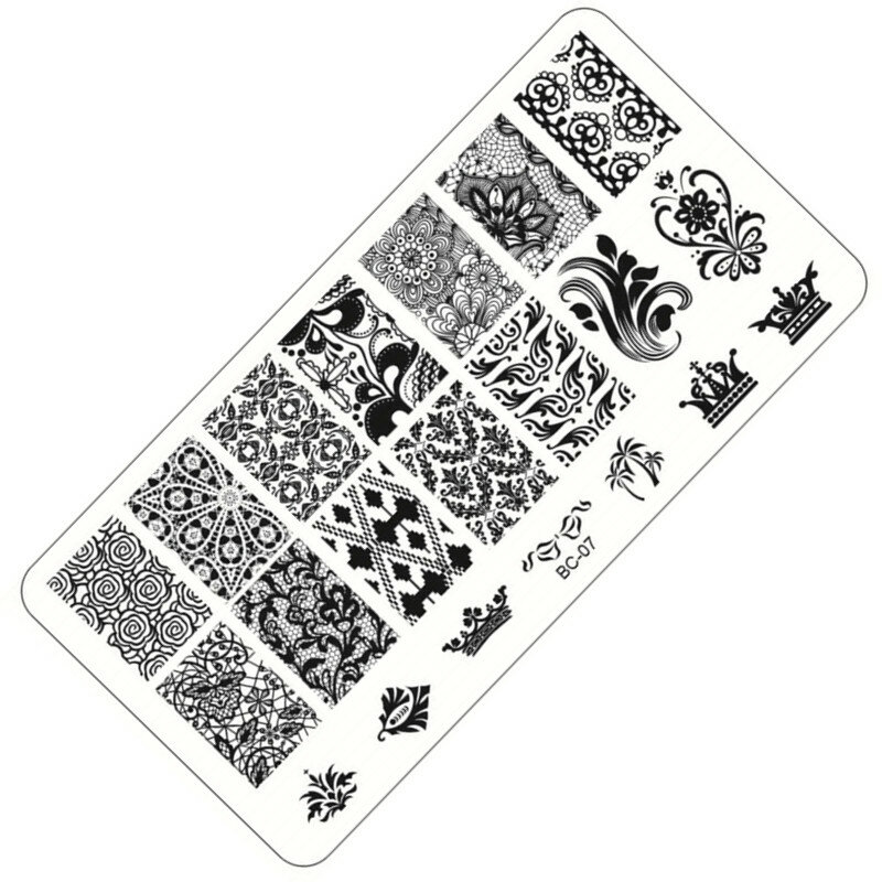 1pc Beauty Flower Styles Image Polish Printing Nail Stamping Plates Nail Art Templates Stencils Manicure Styling Tools