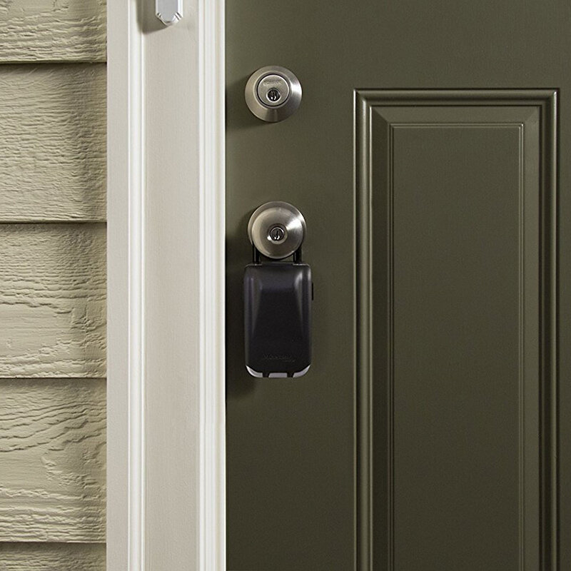 Kotak penyimpanan kunci luar ruangan, kunci luar ruangan kunci gembok menggunakan panggilan lampu kunci kata sandi kait kotak pengaman