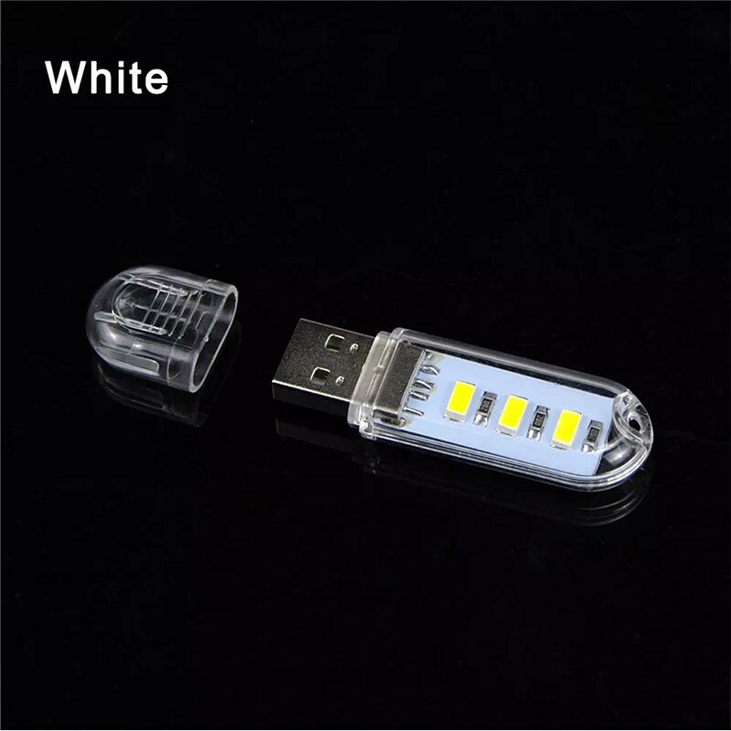 Lampy LED do książki USB 3 diody LED 8 diod LED SMD 5630 5730 żarówka LED 5V wejście zasilania biały 5000-6500K ciepły biały 3000-3500K lampka nocna USB
