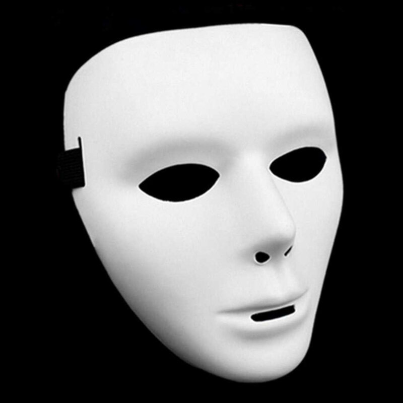 Cosplay Festival PVC Máscara Branca Do Partido do Dia Das Bruxas Brinquedos Único Rosto Cheio de Dança Máscara Do Traje para Mulheres Dos Homens para o Presente