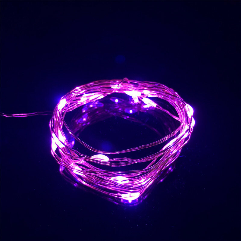 2 متر USB LED سلسلة ضوء إضاءة مقاومة للماء خيط سلك نحاسي عطلة في الهواء الطلق الجنية أضواء لعيد الميلاد ديكور حفلات الزواج