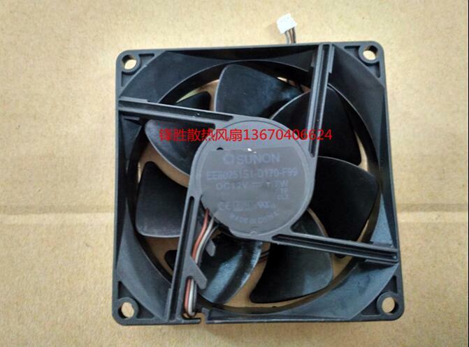EE80251S1-D170-F99 8025 1.7w 12v 3 linha projetor ventilador de refrigeração