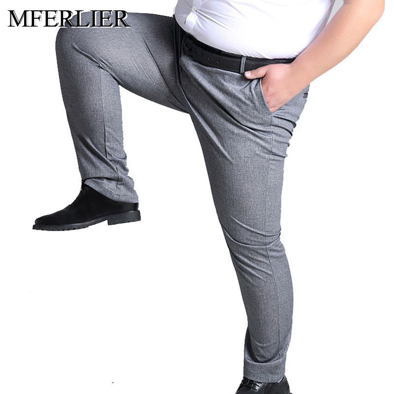 MFERLIER Spring Summer Men Pants 5XL 6XL 7XL 8XL 9XL 10XL Waist 138cm Plus size Elastic 145kg Large Size Pants