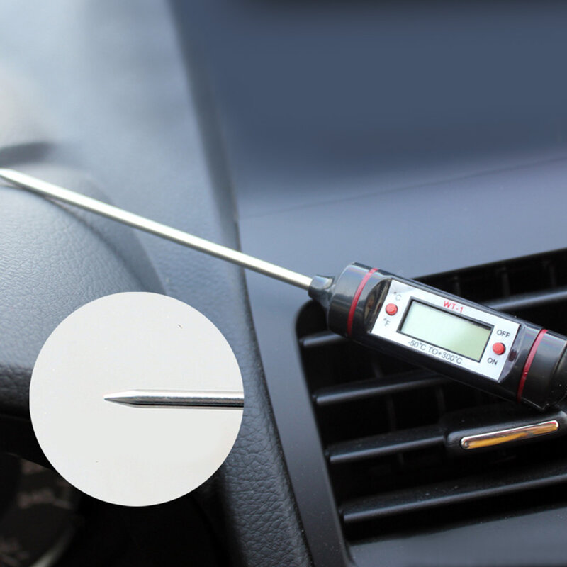 Thermomètre à stylo en acier inoxydable, test de température de sortie de climatisation, entretien de la climatisation de voiture, cuisson de bouteilles alimentaires