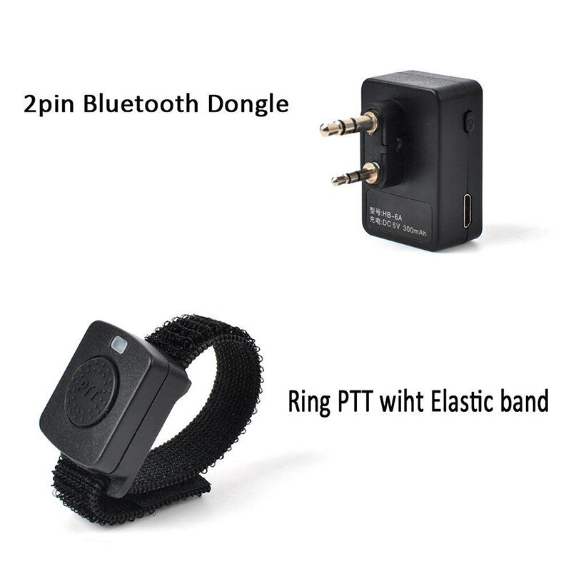 Radio bidireccional para walkie-talkie, auriculares inalámbricos para Motorola Baofeng uv-82 HYT, Bluetooth, manos libres, casco de bicicleta, 2 uds.