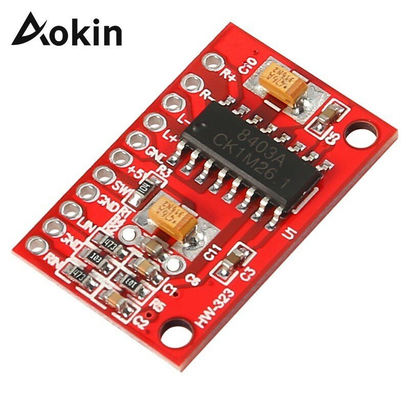 Модуль усилителя Aokin PAM8403, плата цифрового усилителя мощности, мини-Класс D, 2-канальный источник питания USB 3 Вт + 3 Вт