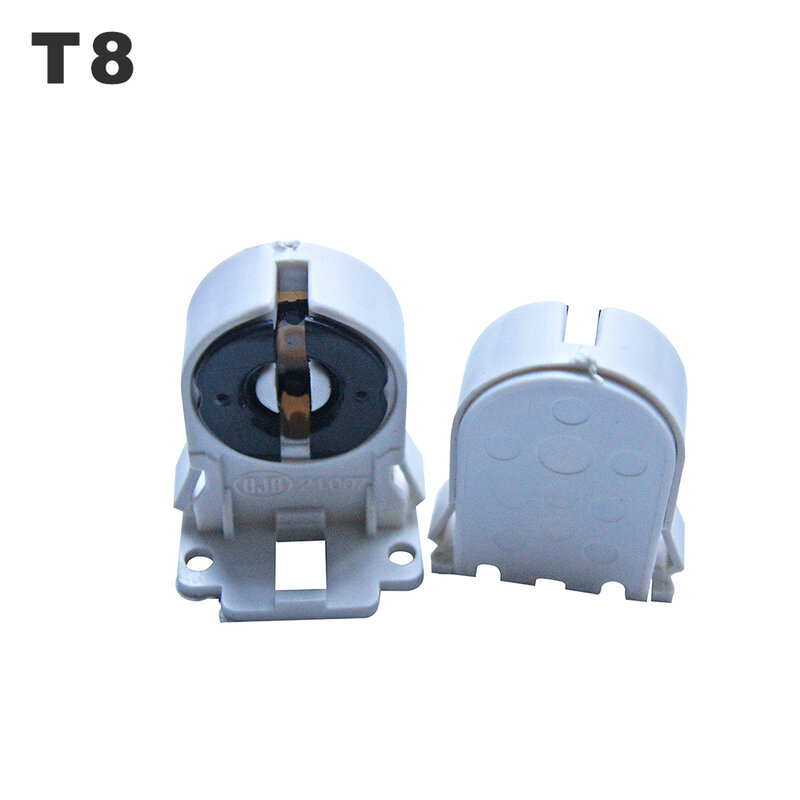 4pcs/lot T8 Lamp Holder 21.007 PBT Flame Retardant G13 Fluorescent Light Plastic Socket T4 T5 Lamp Base 50.008 For LED Tube