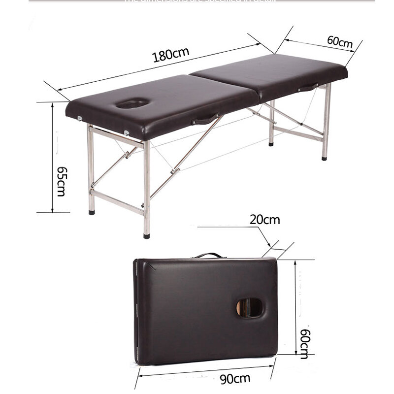 Klapp Schönheit Bett 180cm länge 60cm breite Professionelle Tragbare Spa Massage Tische Faltbare mit Tasche Salon Möbel Holz
