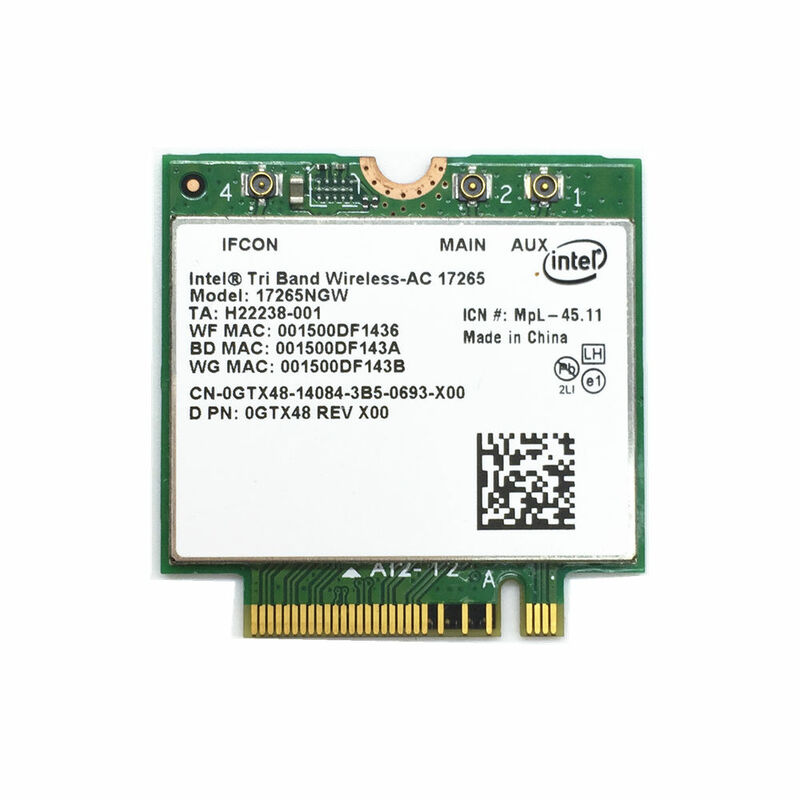 Per wireless-ac Intel 17265 17265NGW Wifi 867M adatto per scheda NGFF Dual Band Bluetooth BT 4.0