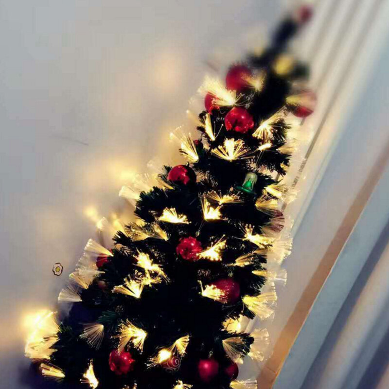 10m 100 led fibra decoração de natal dandelion lâmpada óptica corda dandelion padrão europeu pvc romântico casal