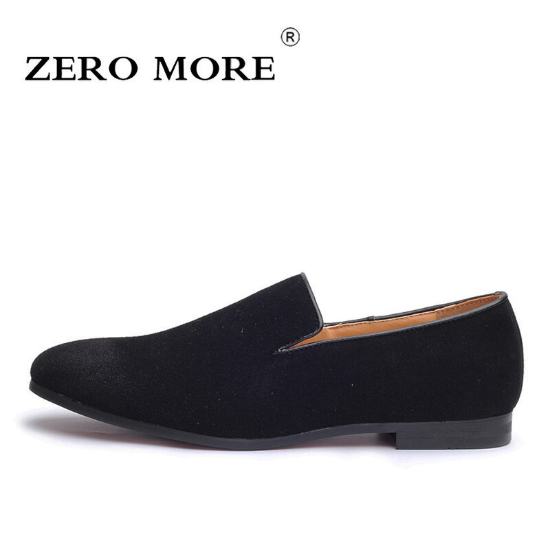 ZERO MORE/обувь без шнуровки; мужские лоферы; Цвет Черный; 2019; мокасины; однотонная мягкая мужская обувь; Повседневная модная дышащая синяя замше...
