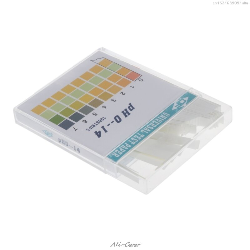 2018 100 strisce 0-14 PH Acido Alcalino Indicatore di Carta Acqua Saliva Cartina di Tornasole Test Kit PH Carta di Prova