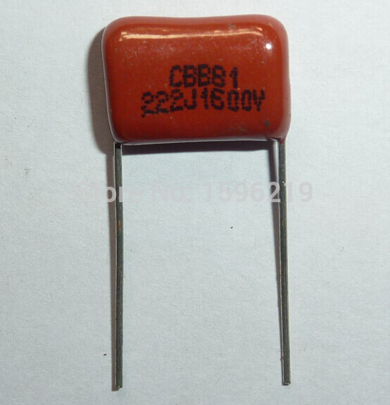 50pcs CBB capacitor 222 1600V 222J 1.6KV 2200pF 2.2nF P15 CBB81 Metalizado Filme de Polipropileno Capacitor