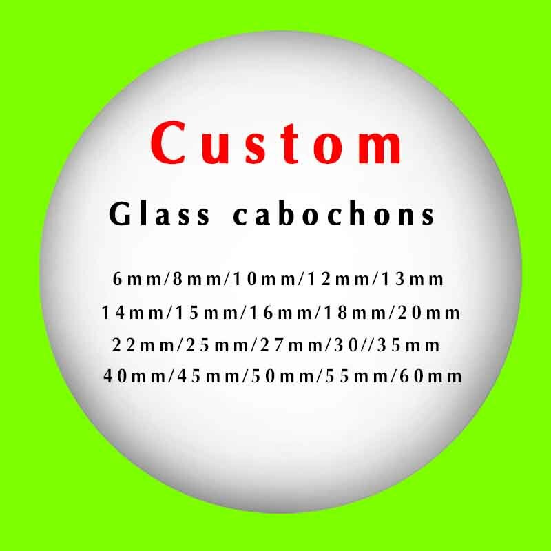 Cabochões de vidro com foto personalizada para diy, 6mm/8mm/12mm/14mm/16mm/18mm/20mm/25mm/30mm, enviar a imagem que você quer