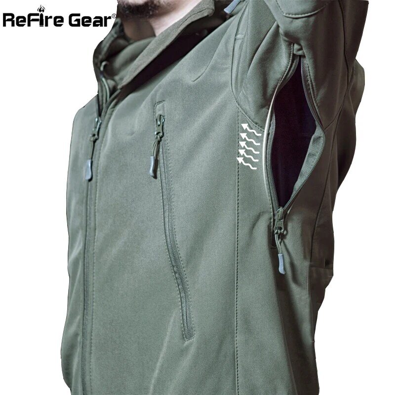 Куртка мужская тактическая, камуфляжная, водонепроницаемая, с капюшоном