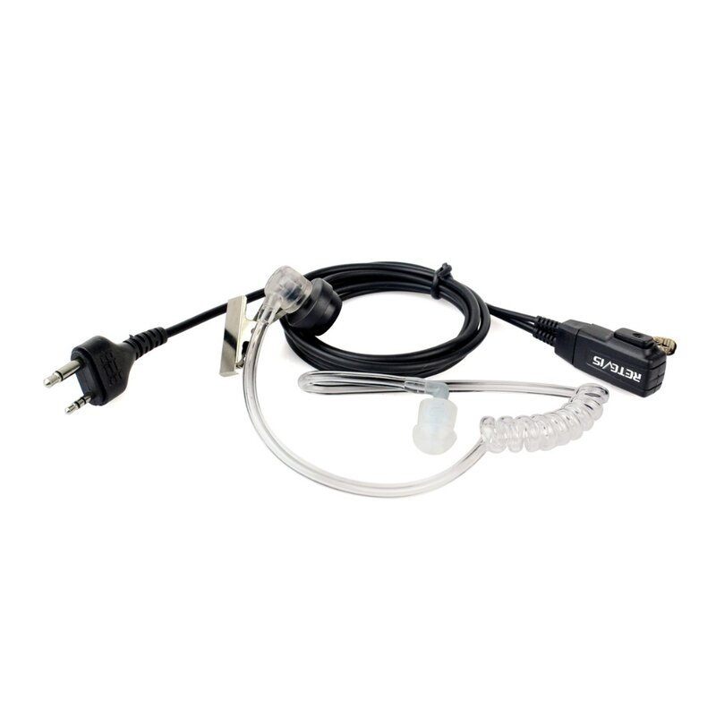 Retevis 2pin covert tubo acústico fone de ouvido microfone ptt para midland g6/g7/g8 gxt 450/650 lxt80/112 walkie talkie