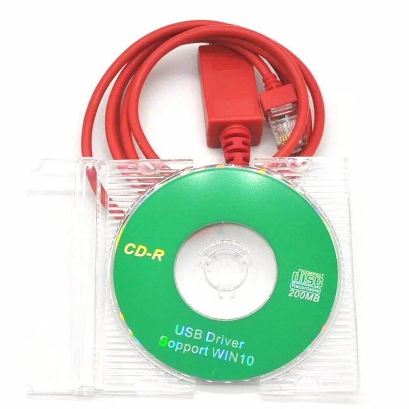 Wouxun KG-UV920P KG-UV950P Computer Programming Cable,Red 8 Pin USB Programming Cable and CD Software