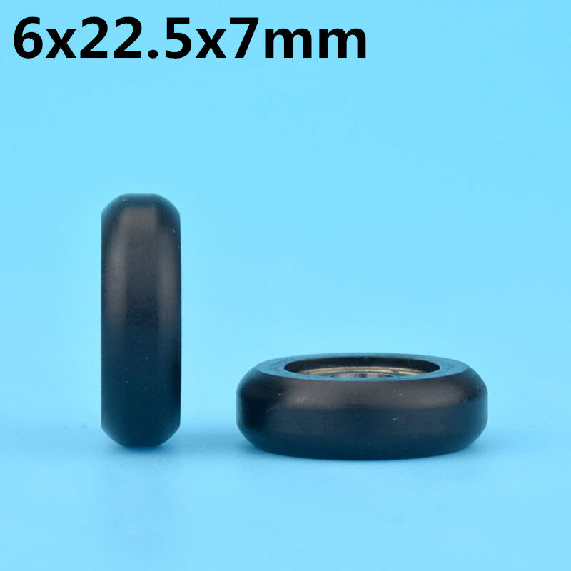 1Pcs 6x22.5x7 mm Nylon Plastic Wheel With Bearings 3D printer bearing POM