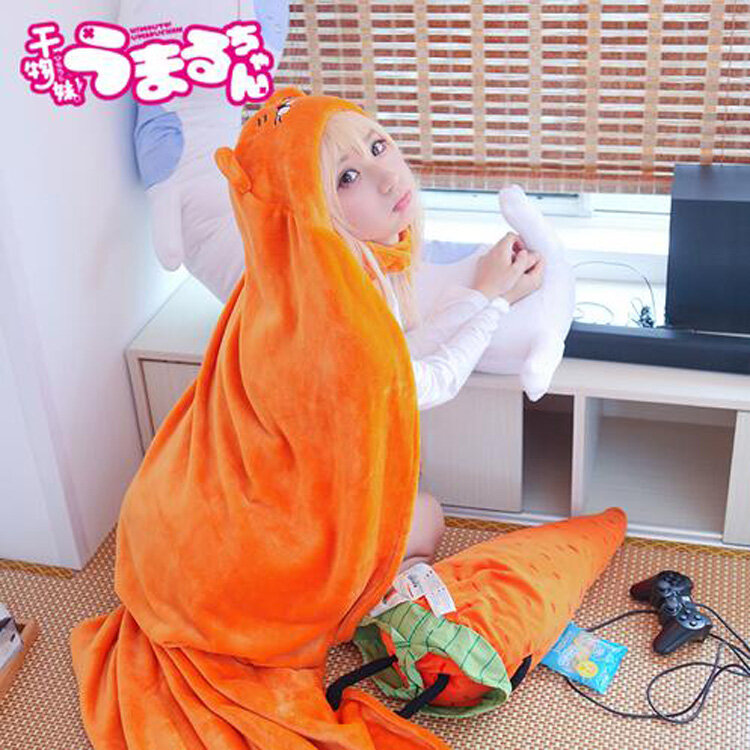 High Quality Himouto! Umaru-chan Cloak Anime Umaru Chan Doma Umaru Cosplay Costume Flannels Cloaks Blanket Soft Cap Hoodie
