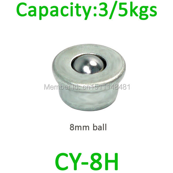 10 قطعة 8 مللي متر الكرة ضغط المعادن 5 كجم تحميل الوزن كرة صغيرة وحدة نقل CY-8H صغيرة مصغرة الكرة الأسطوانة لعبة روبوت تحمل العجلات
